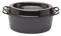 Le Creuset Gietijzer Doufeu braad/stoofpot rond 26 cm - ZWART