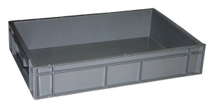 Grijze transportbak stapelbaar