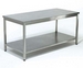 Inox werktafel met ondertablet Br90xD70xH85/90